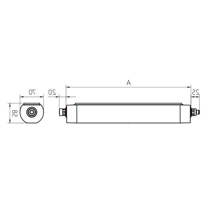 功率26W、尺寸A=1070 mm x 70 mm、MQAL-42-LDN、A70361